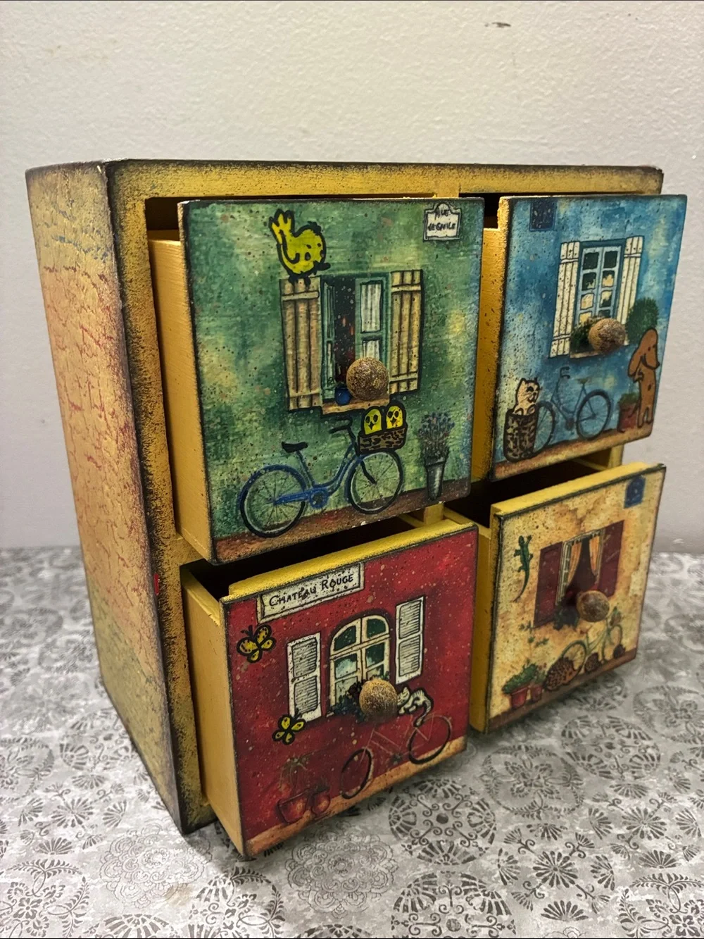 Four-Drawer Mini Chest — Multicolor